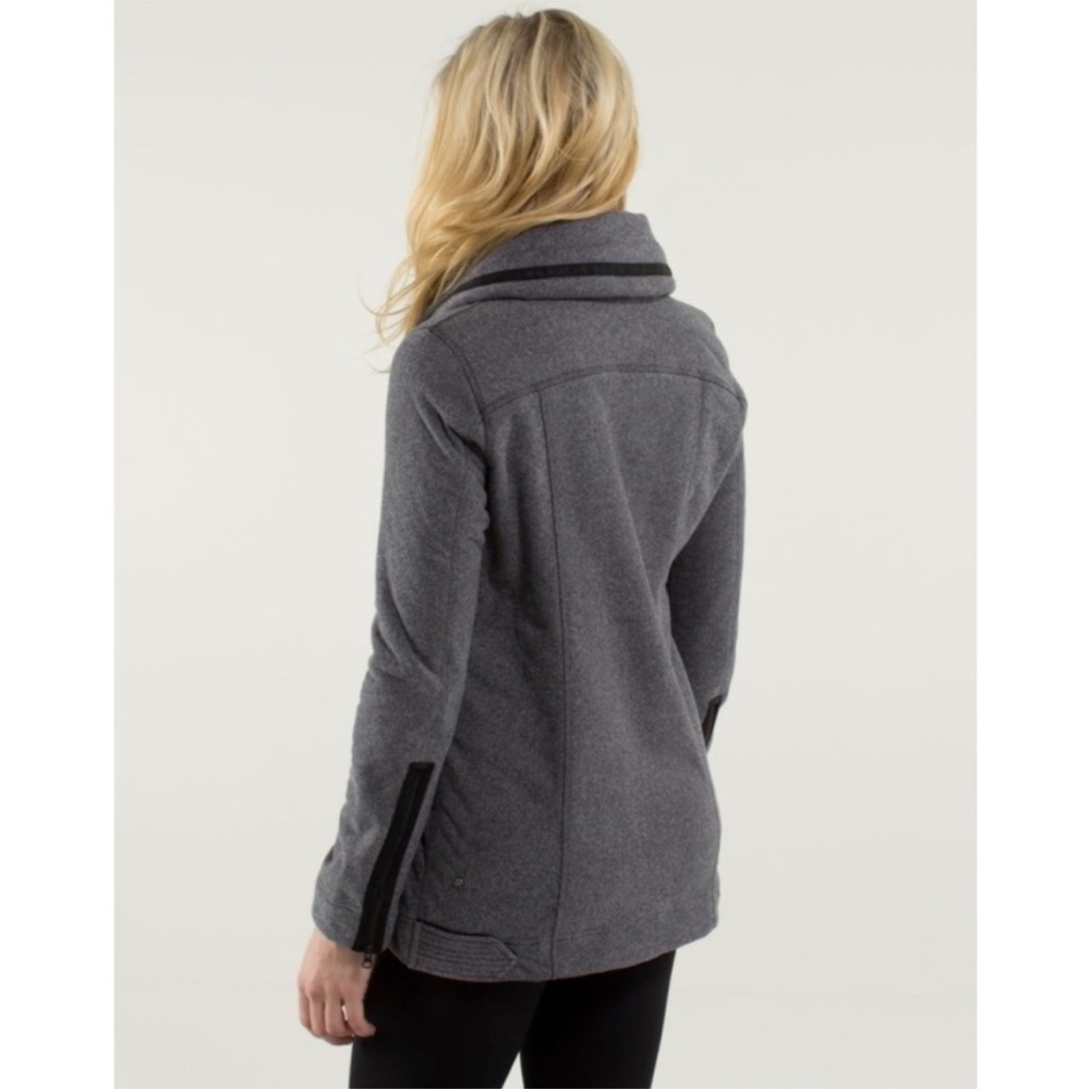Lululemon | Gray Fleece Asymmetrical Moto Jacket - Picture 3 of 10